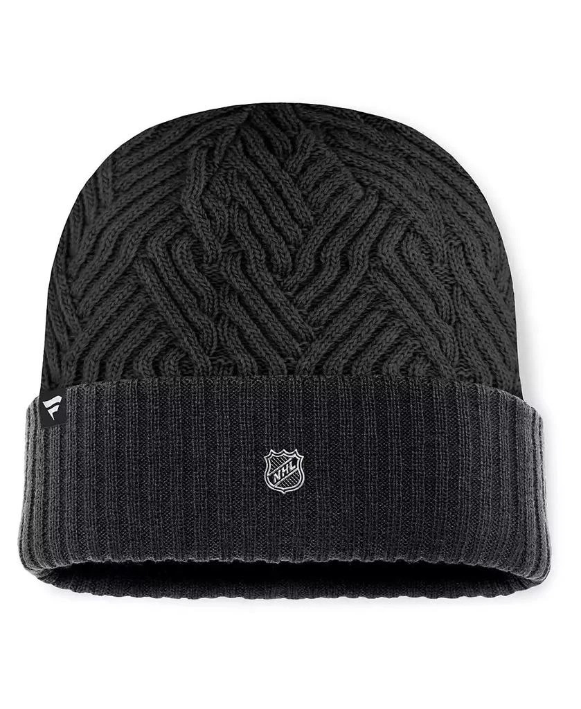 Fanatics Men's Black Columbus Blue Jackets Authentic Pro Road Cuffed Knit Hat 2