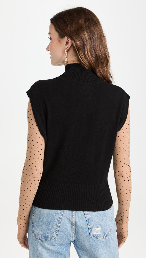 Reformation Arco Cashmere Sleeveless Turtleneck Sweater