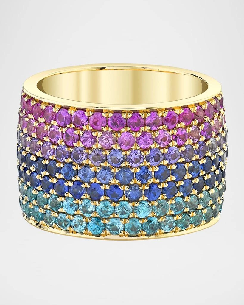 Emily P. Wheeler California Ombre Sapphire and Topaz Ring in 18K Yellow Gold