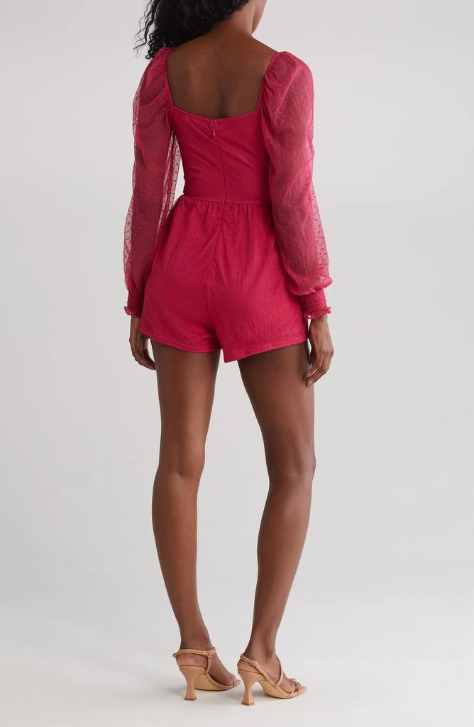 Lulus Flirty Corset Pindot Romper 2