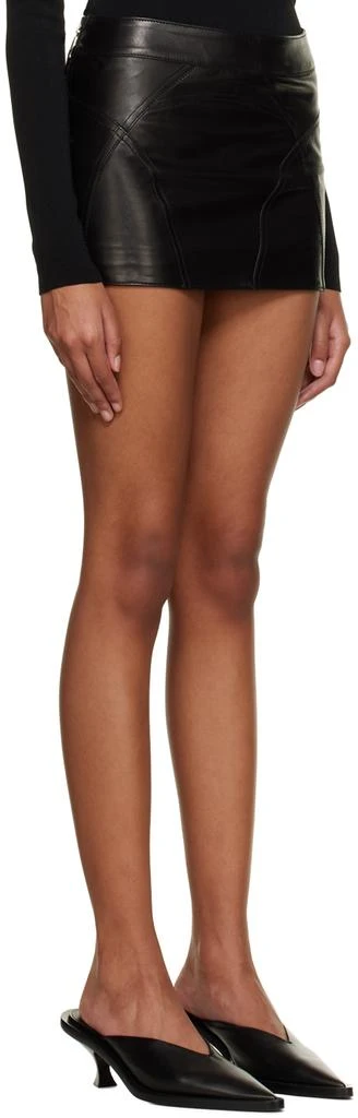 Boyarovskaya Black PastaLTH Leather Miniskirt 2