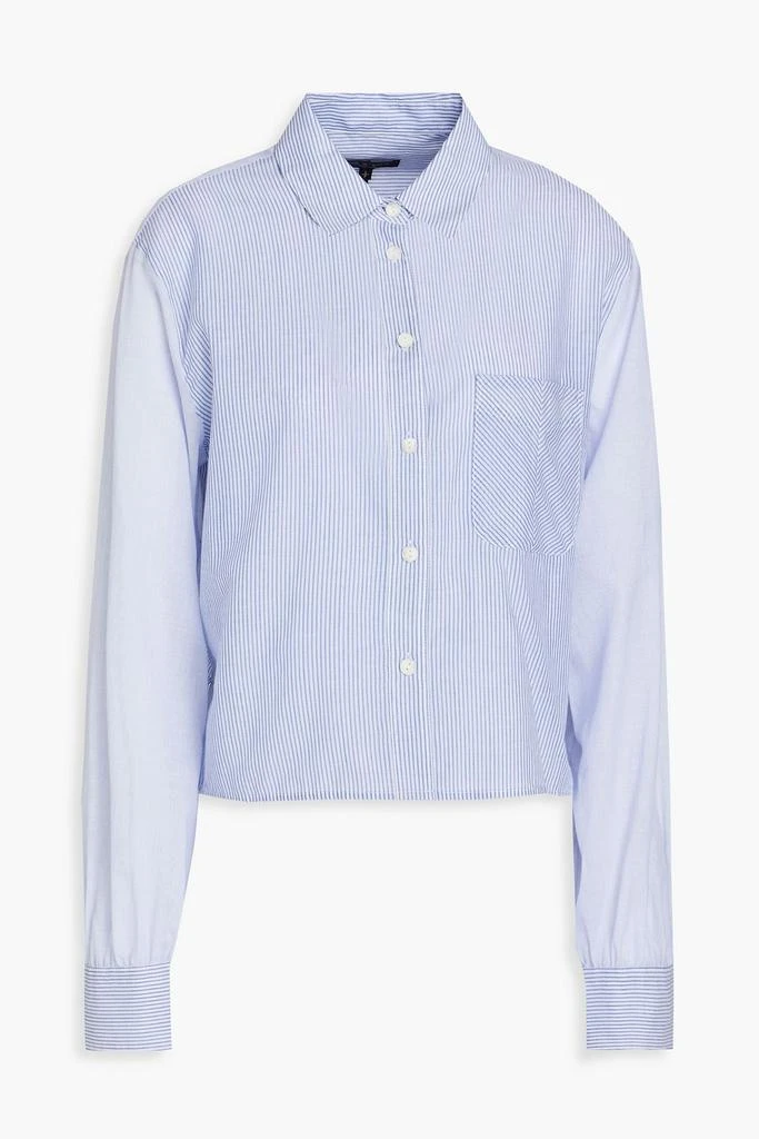 Rag & Bone Maxine cropped striped cotton shirt 1