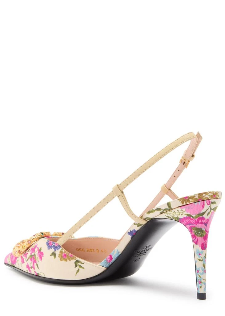Valentino VLogo 80 floral-print slingback pumps 2