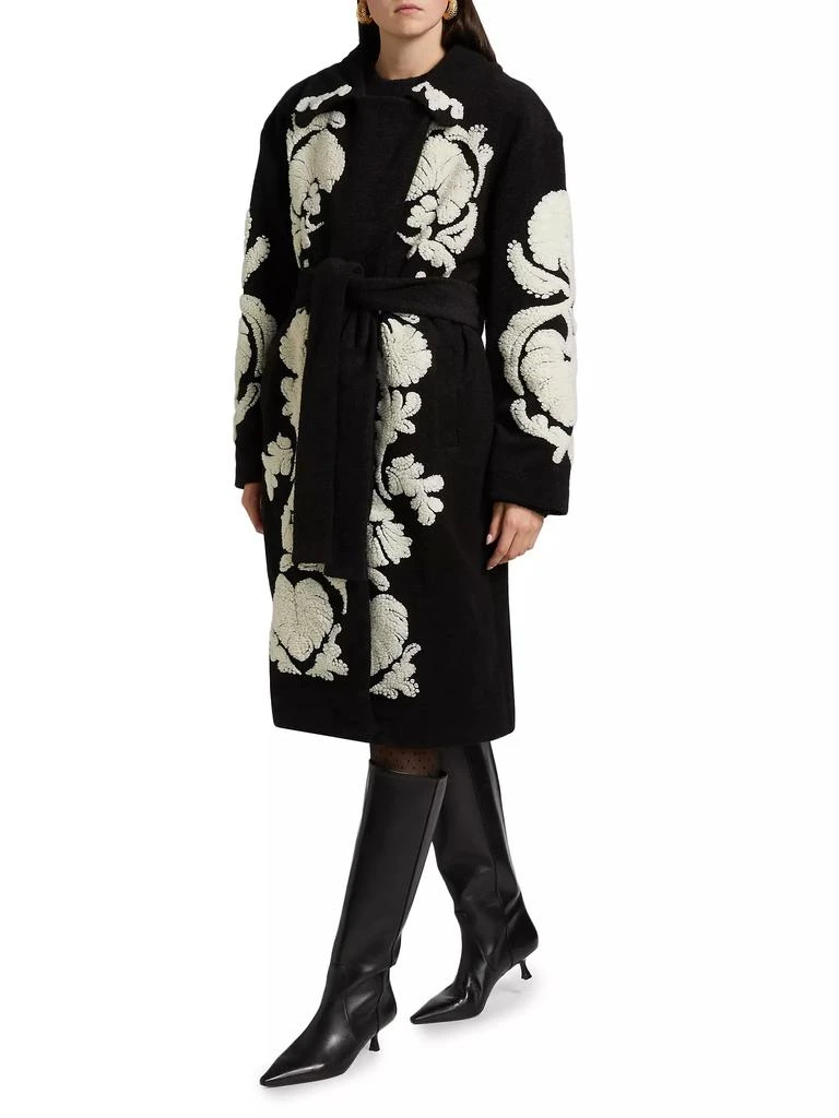 Farm Rio Helen Floral Fleece Coat 4