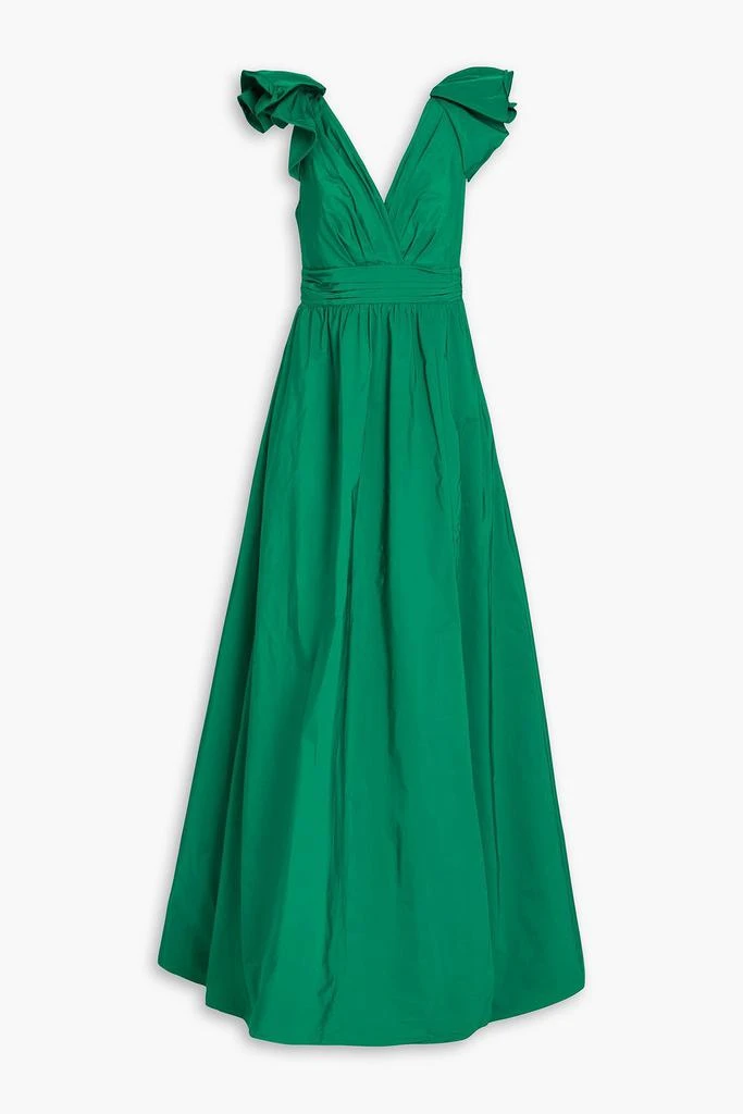 MARCHESA Pleated taffeta gown 1