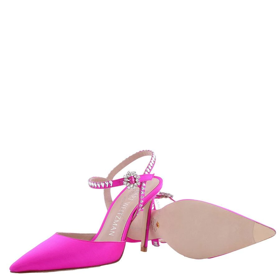Stuart Weitzman Ladies Flamingo Gemcut 100 Ankle Strap Pump 2