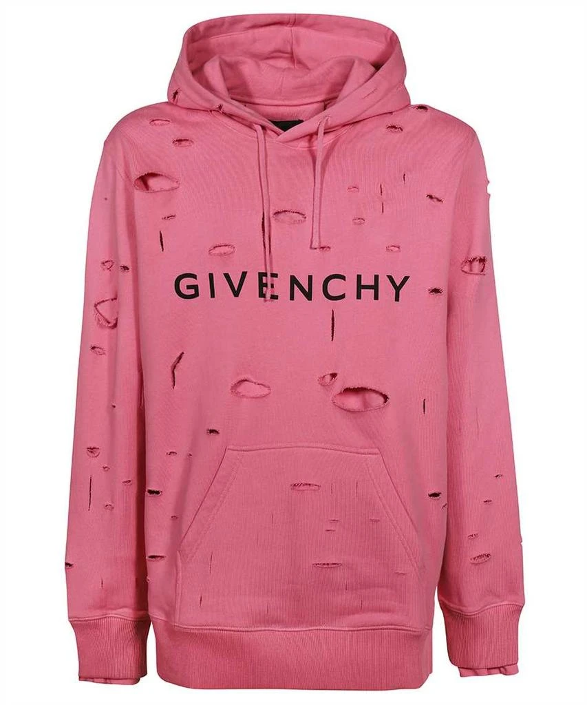 Shop Givenchy classic fit hole hoodie on Sale at BeyondStyle – Get