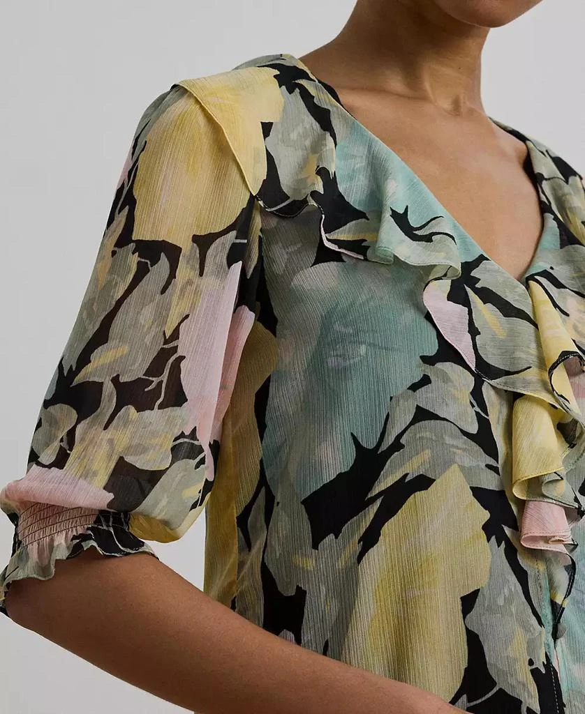 Ralph Lauren Women's Floral Georgette Ruffle-Trim Blouse, Regular & Petite 3