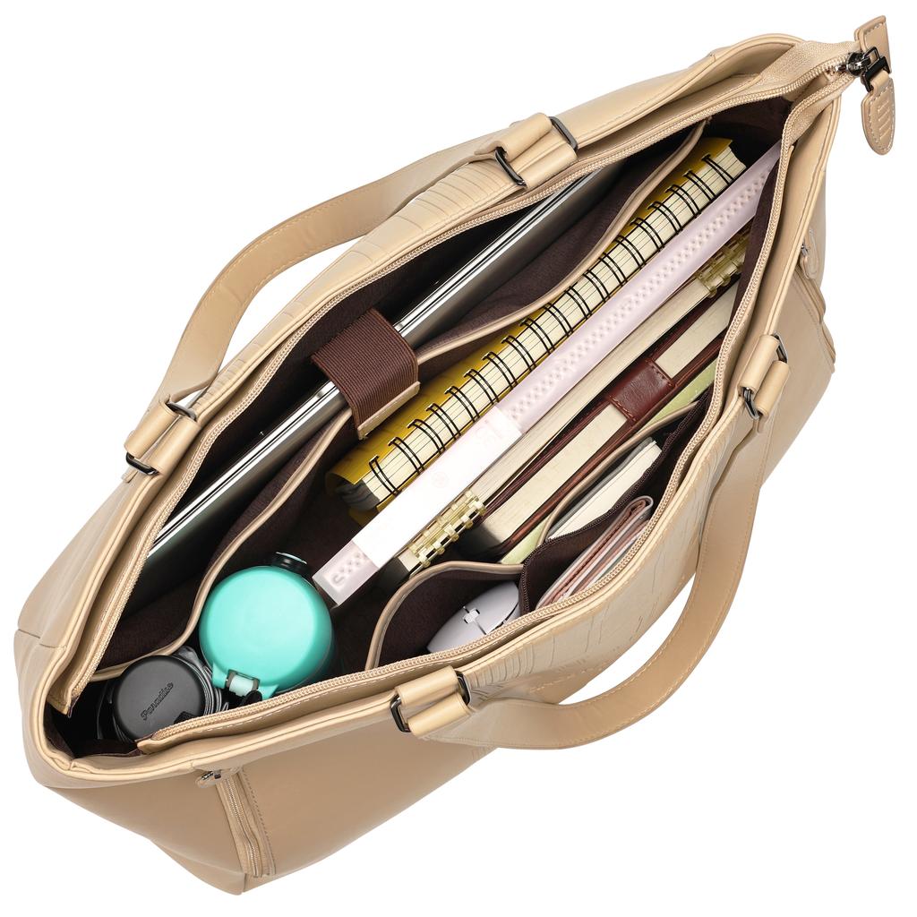 ELLE Roamer 24L Vegan Leather Weekender Tote Bag | Nude