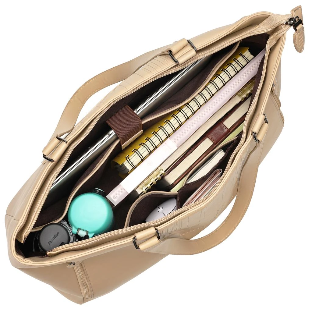 ELLE Roamer 24L Vegan Leather Weekender Tote Bag | Nude 2