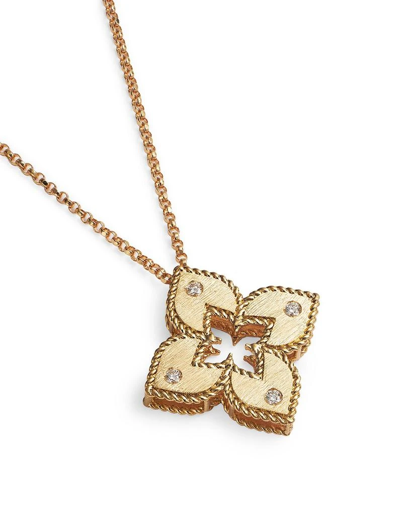 Roberto Coin 18K Yellow Gold Petite Venetian Princess Diamond Pendant Necklace, 17" 3