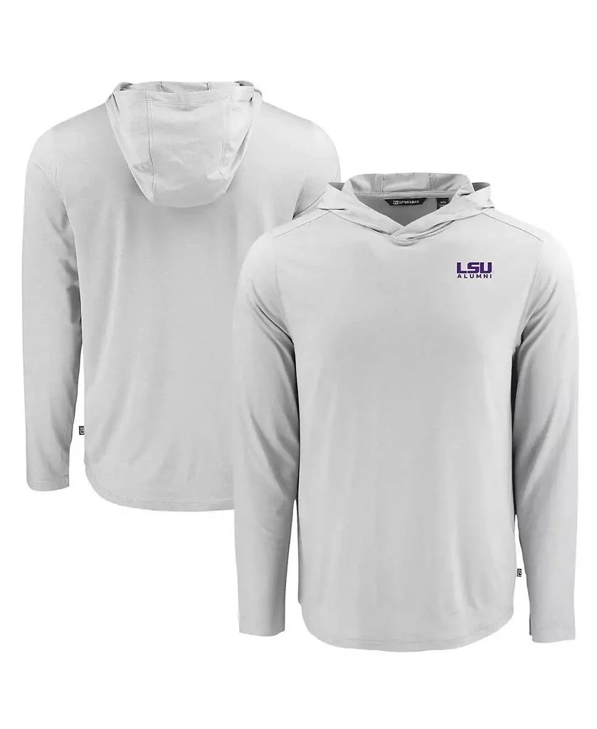 Cutter & Buck Men's Gray LSU Tigers Coastline Epic Comfort Eco Long Sleeve Hoodie T-Shirt
