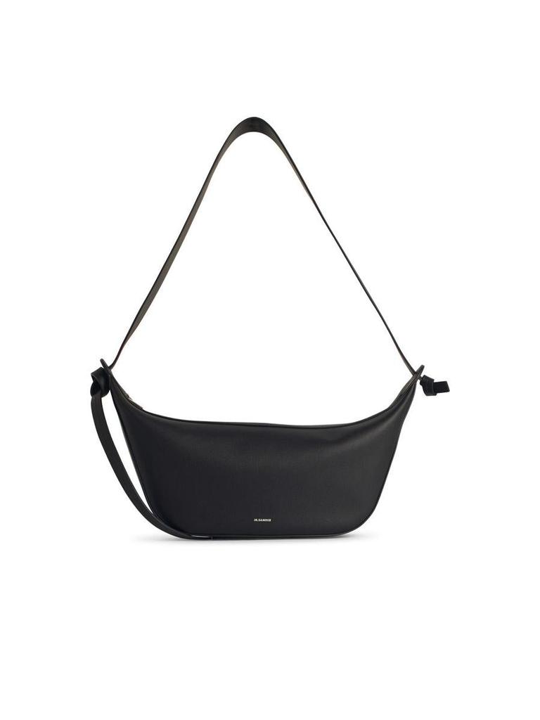 【送料&関税込】Jil Sander knot Black Leather Crossbody Bag Jil Sander Jil Sander 'Knot' Black Leather Crossbody Bag