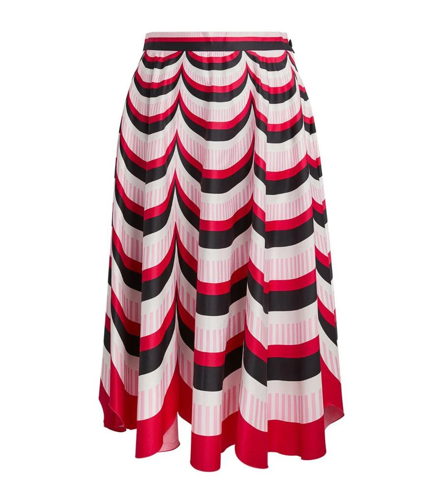 Marina Rinaldi x Mary Katrantzou Stripe Print Midi Skirt 1