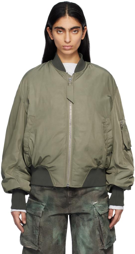 【関税込み】THE ATTICO ANJA OVERSIZE BOMBER THE ATTICO Anja oversized leather bomber jacket | NET-A-PORTER