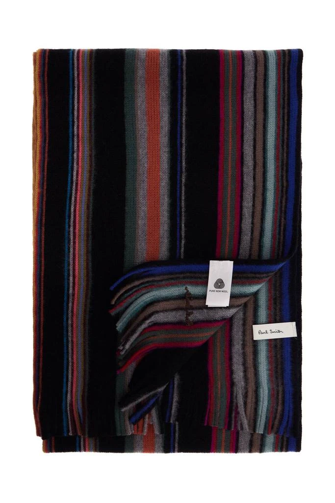 Paul Smith multicolored striped wool scarf 2