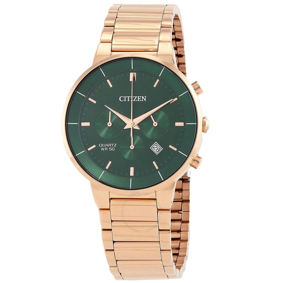 Citizen Chronograph Quartz Green Dial Men's Watch AN8223-54X 1
