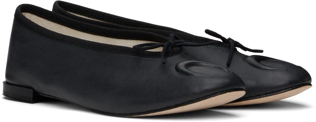 MARINE SERRE Black Repetto Edition Lilouh Soft Nappa Ballerina Flats 4