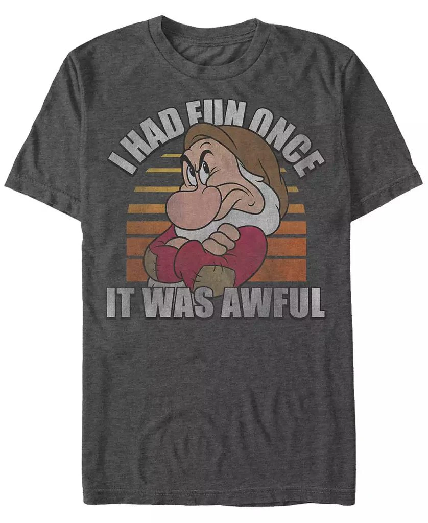 Disney Disney Men's Snow White and the Seven Dwarfs Grumpy Had Fun Once, Short Sleeve T-Shirt 1