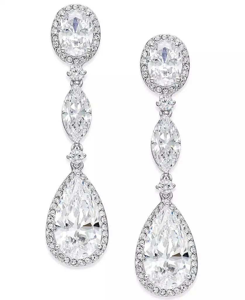 Eliot Danori Oval Crystal Drop Earrings, Created for Macy's