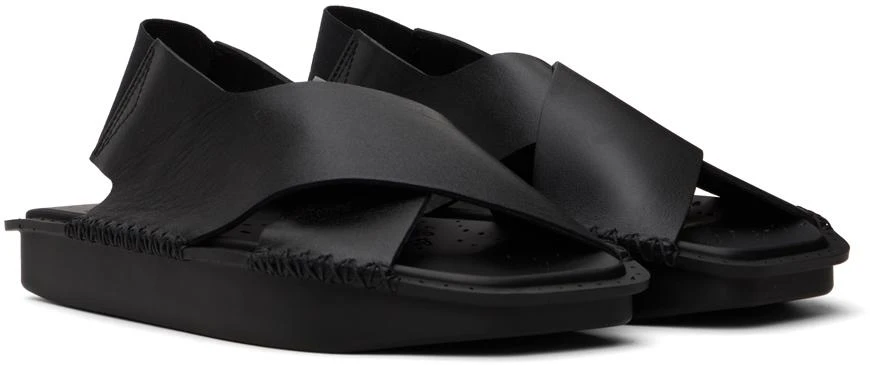 Y-3 Black Sport Style Sandals 4