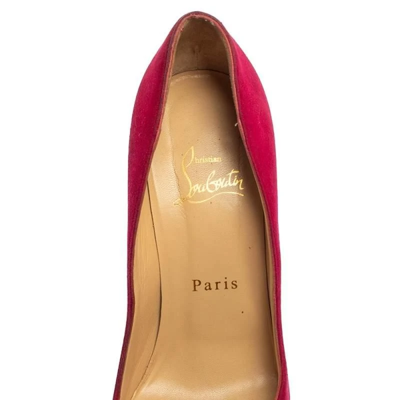Christian Louboutin Christian Louboutin Pink Suede Daffodile Platform Pumps Size 37 7