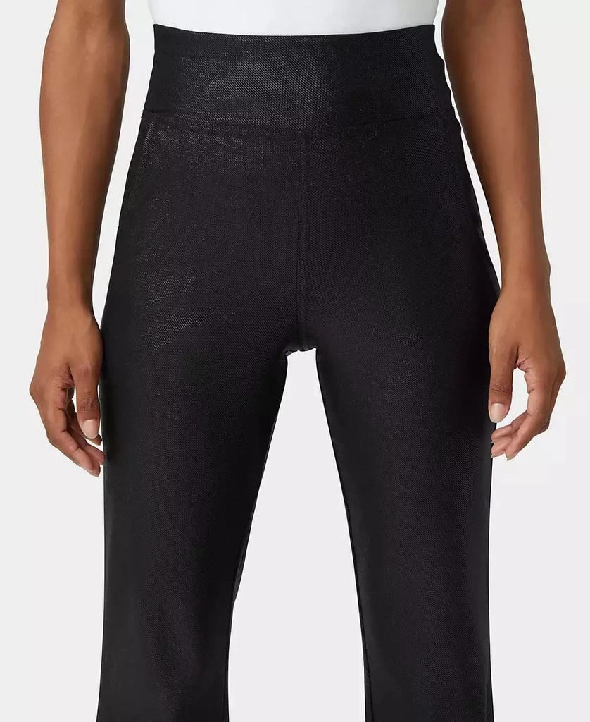 Hue Women's High Rise Shimmer Flare Leggings Pants 4