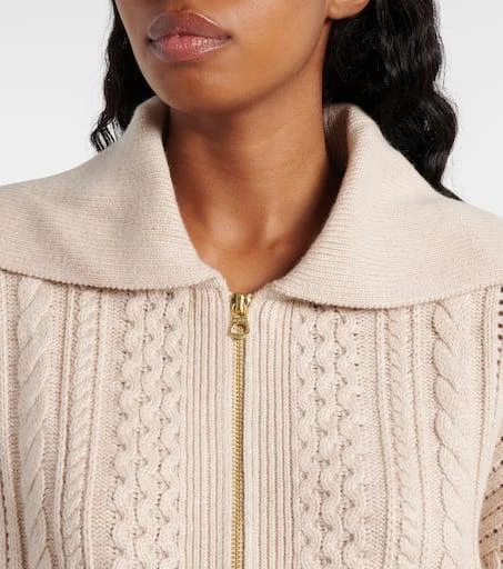 Varley Camello cable-knit half-zip sweater 4