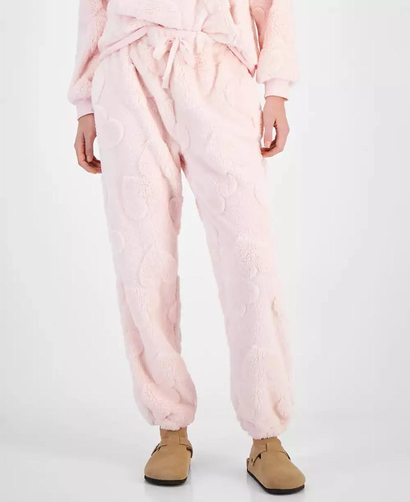 Rebelious One Rebellious One Juniors' High-Rise Embossed Faux-Fur Pants 1
