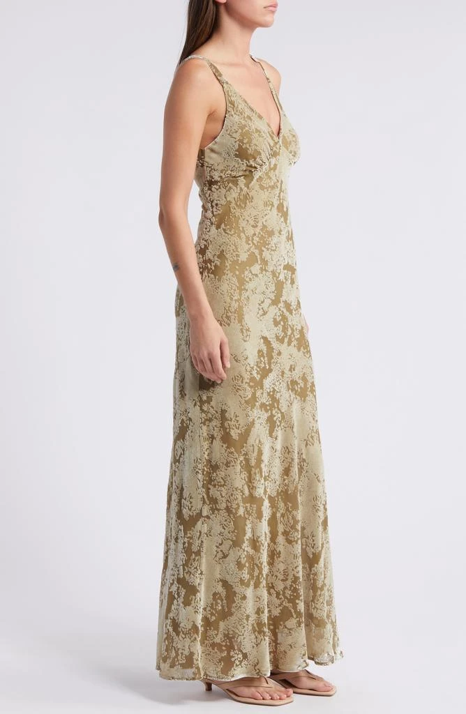 Mango Javier Burnout Velvet Maxi Dress 3