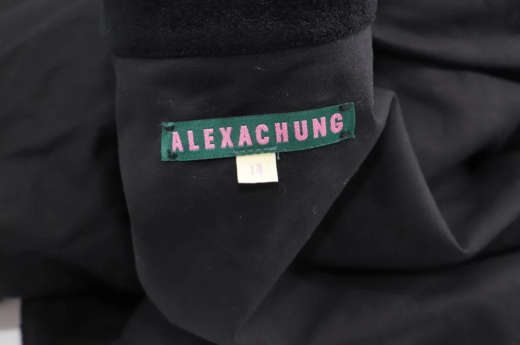 ALEXACHUNG Alexa Chung Buttoned Jacket in Black Viscose 4