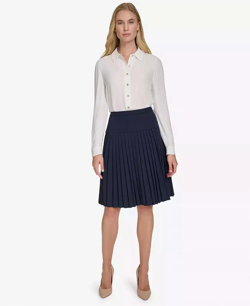 Tommy Hilfiger Women's Pleat-Sleeve Button-Front Shirt 4