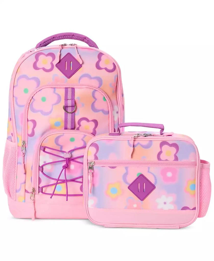 InMocean Big Girls Flower Backpack & Lunch Bag Set 1