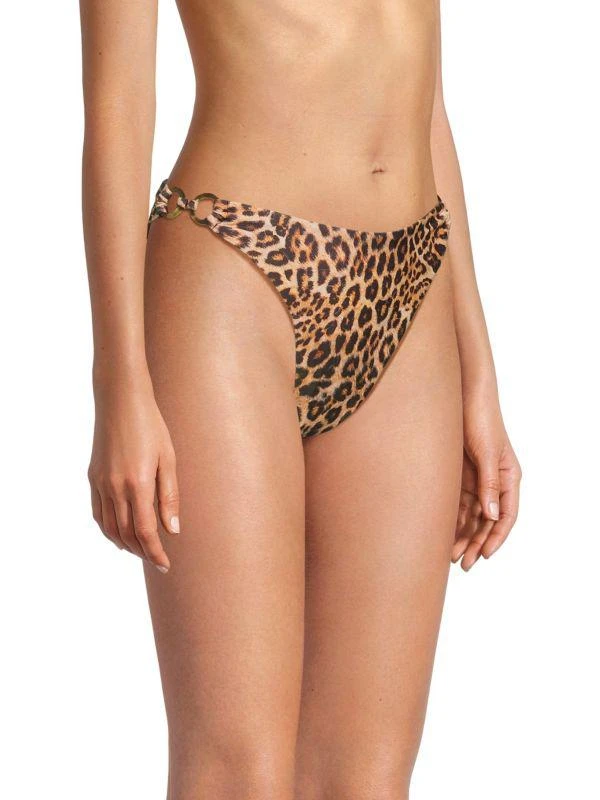 Milly Cabana Niki Leopard Print Bikini Bottom 2