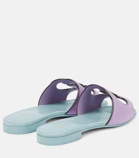 Gucci Interlocking G cutout suede slides 3