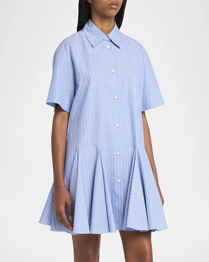 Marni Stripe Godet Mini Shirt Dress 4
