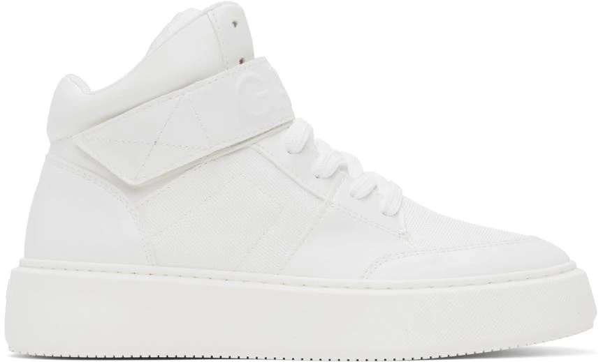 Ganni White Sporty Mix High-Top Sneakers 1