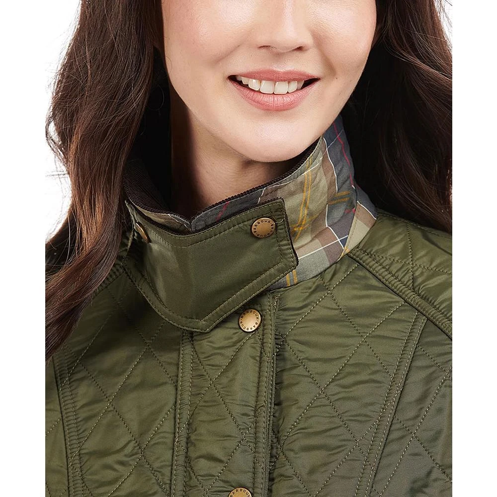 Barbour Women's Beadnell Polarquilt Plaid-Trim Utility Coat 7