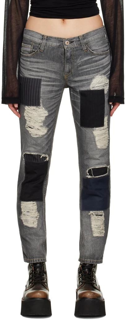 Junya Watanabe Gray Paneled Jeans 1