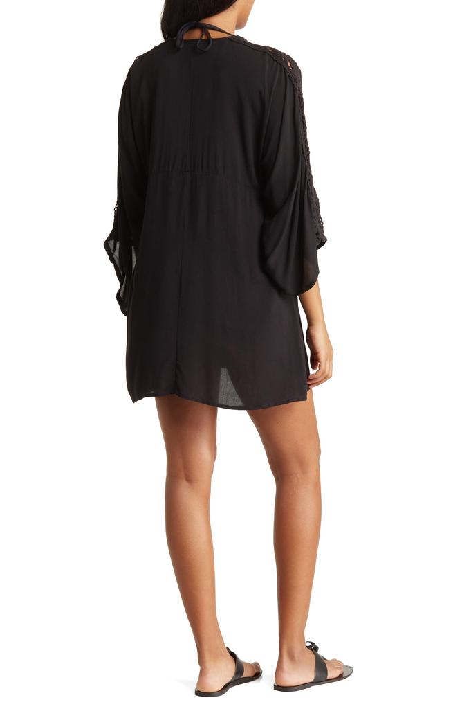 BOHO ME Lace Trim Cover-Up Tunic Top