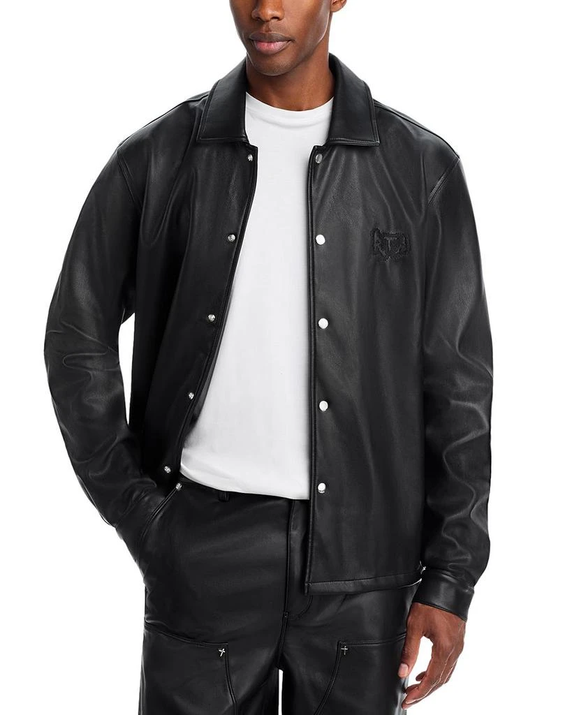 RTA Faux Leather Shacket 1