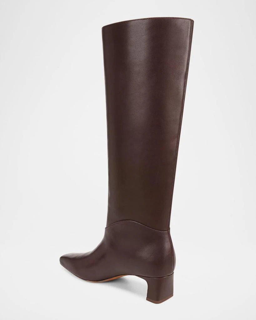Vince Calf Leather Kitten-Heel Knee Boots Wide Calf 3