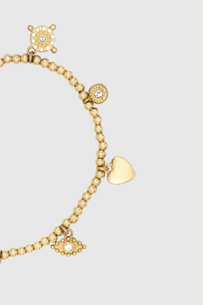 Rebecca Minkoff Celestial, Hearts, & Crystal Charm Beaded Bracelet