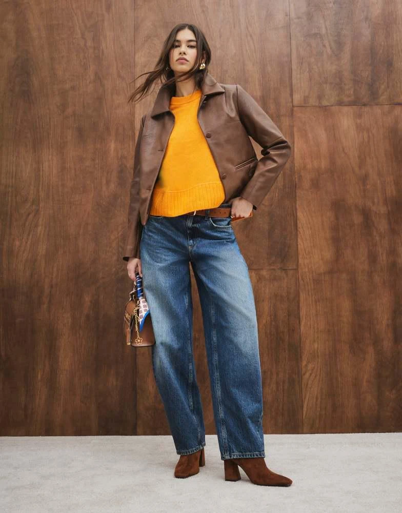 River Island River Island ribbed jumper in orange 1