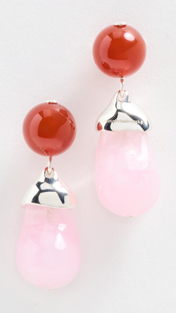 Completedworks Bio-Resin and Agate Drop Earrings