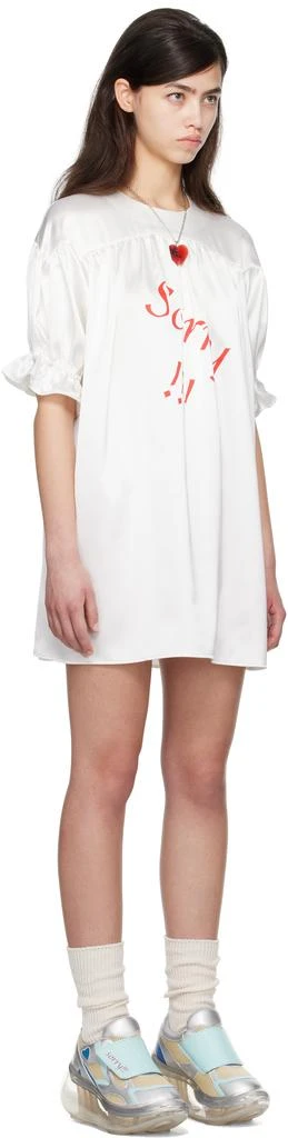 I
m Sorry by Petra Collins SSENSE Exclusive White JennyFax Edition Puff Sleeve Minidress 2