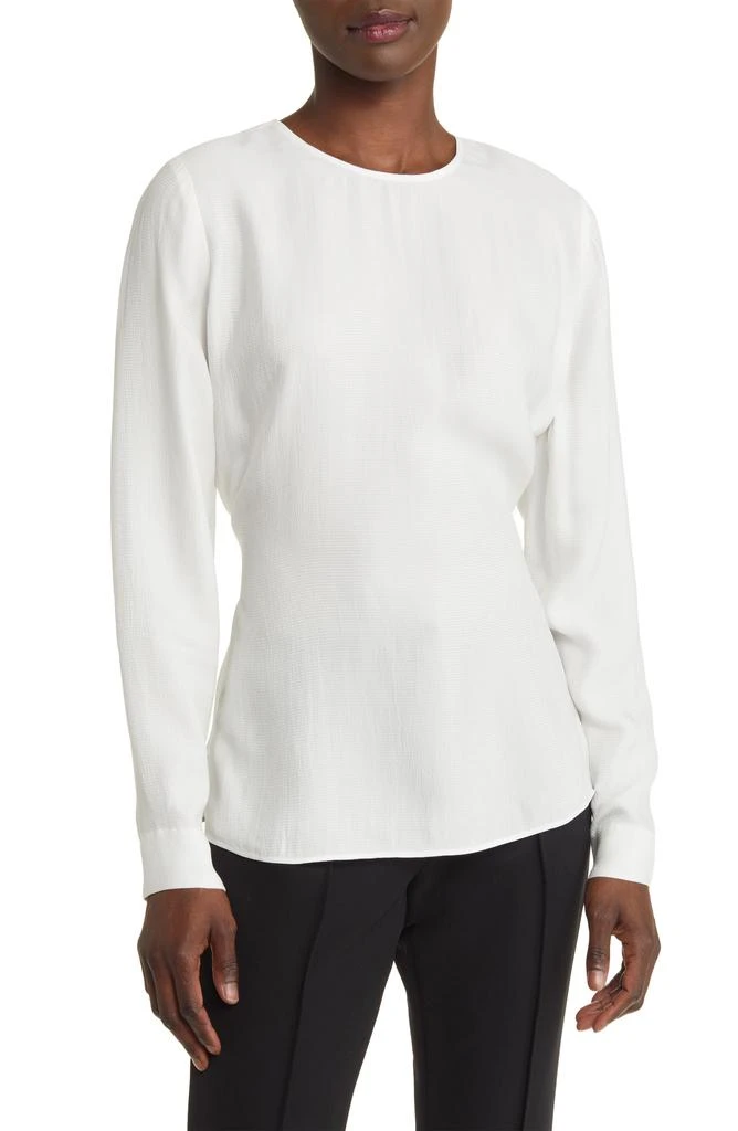 Nordstrom Long Sleeve Tie Waist Top 1
