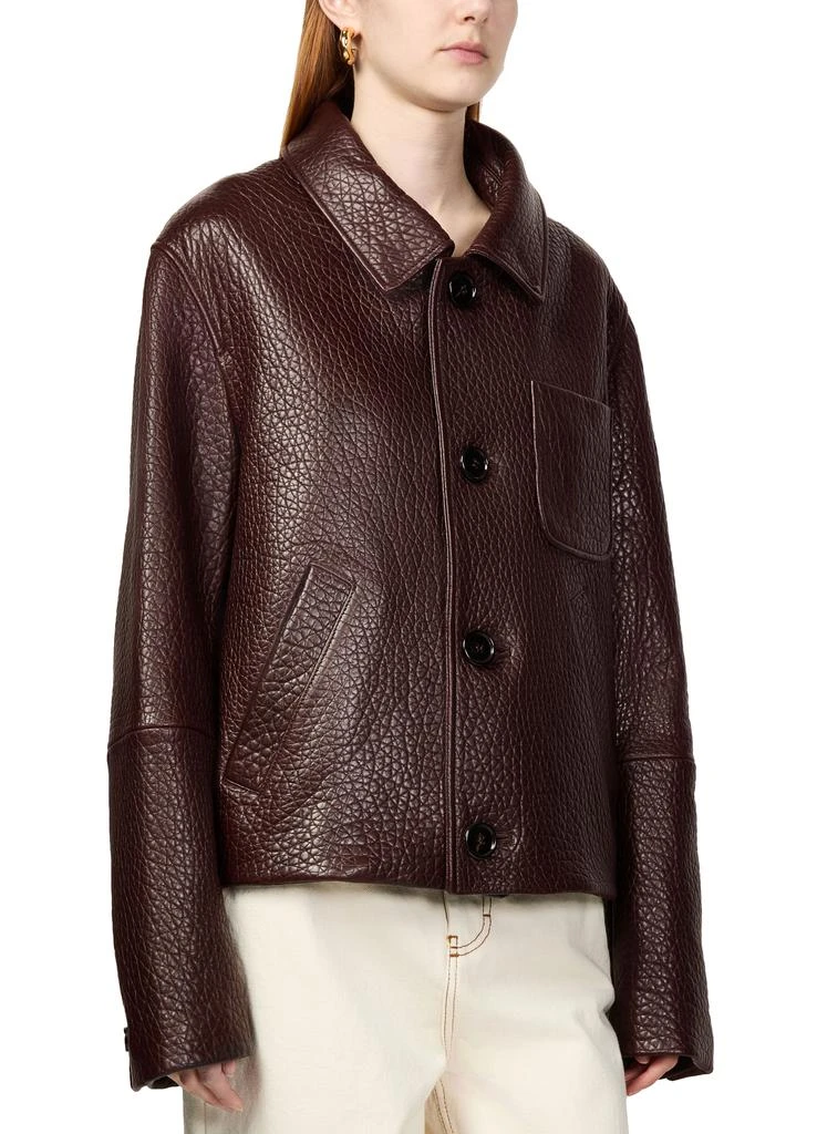 AMI Buttoned leather jacket 4