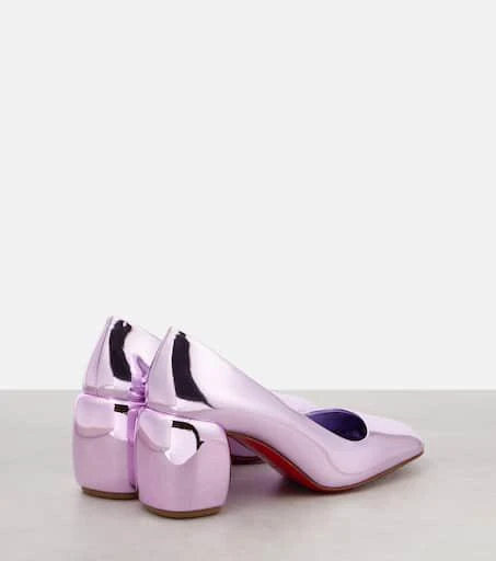 Christian Louboutin Minny 70 metallic leather pumps 3