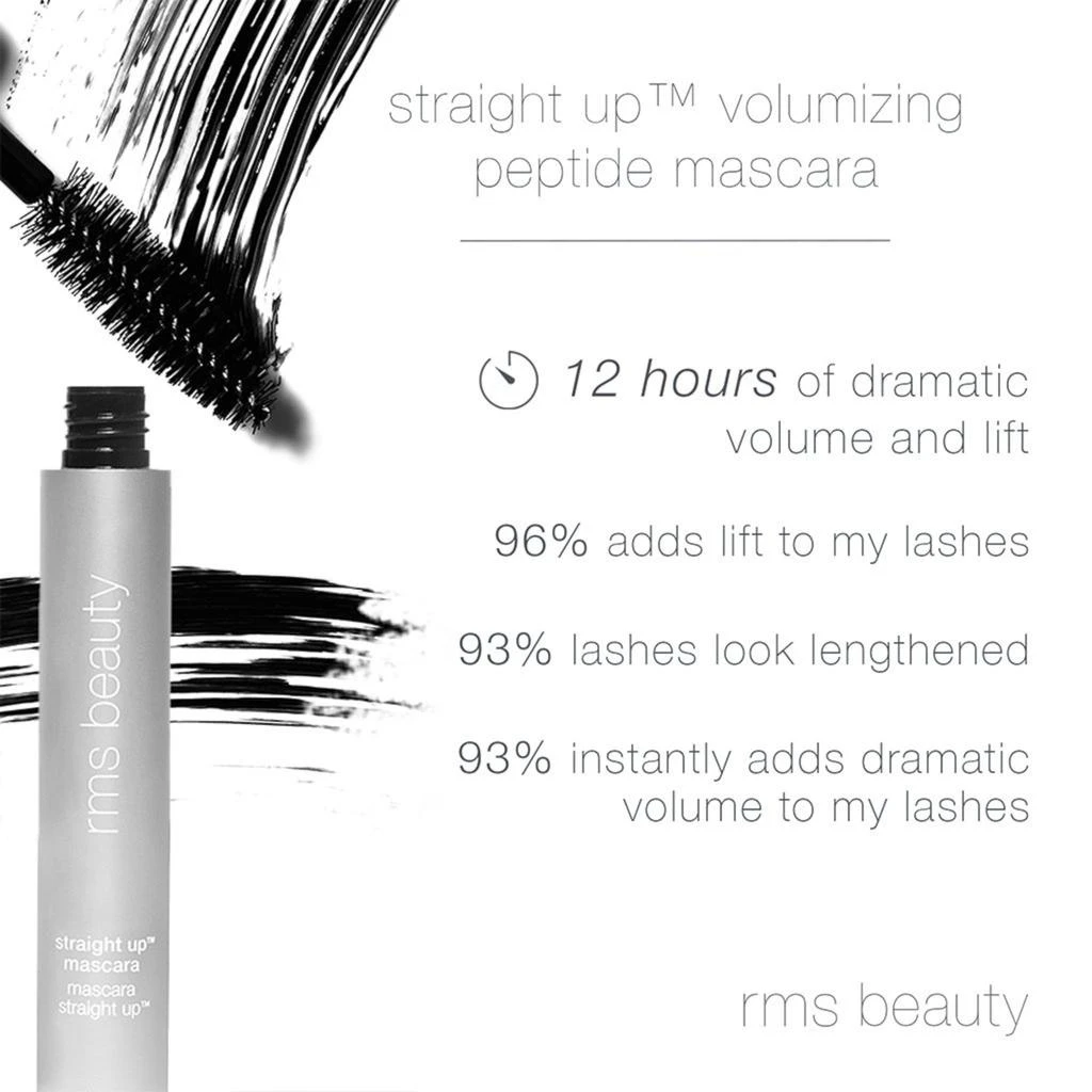 RMS Beauty RMS Beauty Straight Up Volumizing Peptide Mascara 0.15 fl. oz. - blackest black 5